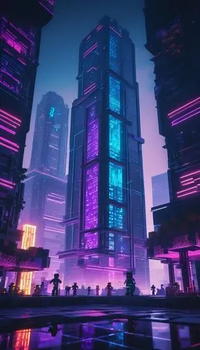 cybercity,cybertown,cyberpunk,metropolis,cyberia,synth,polara,cyberport,colorful city,microdistrict,fantasy city,dystopian,cityscape,cyberscene,cyberworld,city blocks,futuristic,futuristic landscape,bladerunner,ultraviolet,Unique,Pixel,Pixel 03