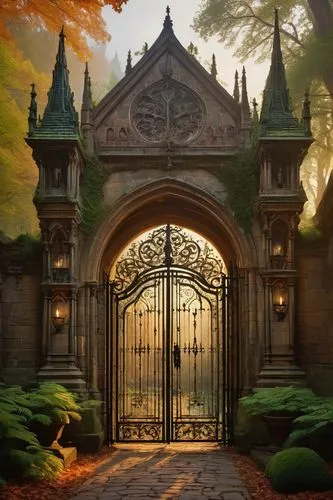 portal,iron gate,wood gate,fairy tale castle,front gate,entrada,gated,gate,defense,stone gate,garden door,gateway,gates,entranceways,entranceway,entrances,hall of the fallen,metal gate,the threshold of the house,fairytale castle,Art,Classical Oil Painting,Classical Oil Painting 15