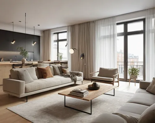 Modern apartment decor with minimalist and natural neutral for Modern style apartment,hoboken condos for sale,apartment lounge,shared apartment,modern living room,homes for sale in hoboken nj,livingro