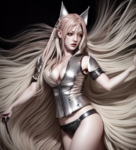 fennec,kitsune,cosplay image,nine-tailed,goddess of justice,black cat,huntress,feline,anime 3d,cat warrior,fantasy woman,feline look,tiber riven,female warrior,artemis,fran,cosplayer,catlike,kat,halloween black cat