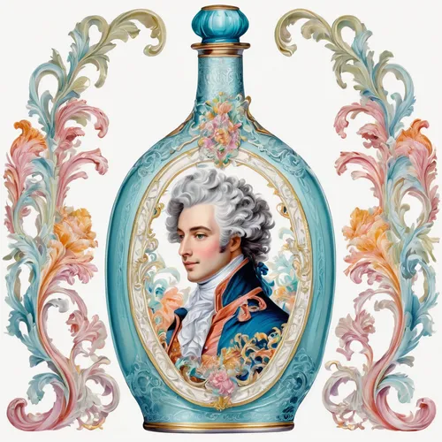 mozartkugel,mozartkugeln,decanter,rococo,mozart taler,cointreau,mozart,perfume bottles,perfume bottle,parfum,fragrance teapot,jug,crème de menthe,vase,distilled beverage,decorative nutcracker,hamilton,liqueur,glass painting,creating perfume,Conceptual Art,Fantasy,Fantasy 24