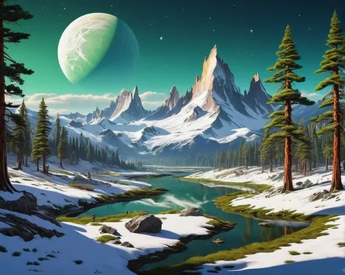 alderaan,ice planet,kashyyyk,alien planet,dagobah,cartoon video game background,Conceptual Art,Sci-Fi,Sci-Fi 20