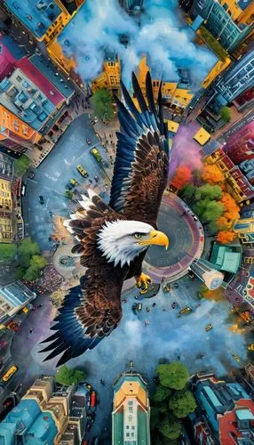 aguila,eagle illustration,aztec gull,bird kingdom,ravensburger,bird perspective,Illustration,Abstract Fantasy,Abstract Fantasy 03