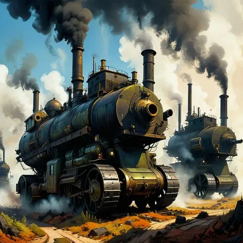 steam locomotives,steam locomotive,steam power,steam train,steam engine,steamrolling,Conceptual Art,Sci-Fi,Sci-Fi 01