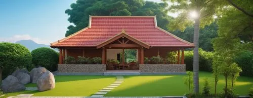 cartoon video game background,house in the forest,grass roof,gazebo,little house,roof landscape,landscape background,home landscape,holiday villa,miniature house,small house,javanese traditional house,golf course background,dreamhouse,wooden house,forest house,background design,bungalow,house roof,greenhut,Photography,General,Realistic