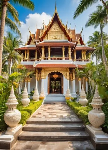 thai temple,cambodia,vientiane,buddhist temple complex thailand,prabang,phnom,hua hin,grand palace,siemreap,siem reap,kampuchea,songkla,thai,wat huay pla kung,songkhram,chiangmai,khmer,rattanakiri,ramathibodi,songkhla,Illustration,Japanese style,Japanese Style 19