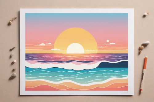 coast sunset,sun and sea,sunset beach,sunrise beach,gradient effect,dribbble,seascape,slide canvas,sunset,beach landscape,mountain sunrise,sea landscape,prints,dream beach,sailboat,sea,ocean,salt sea,boat landscape,tropical sea,Illustration,American Style,American Style 11