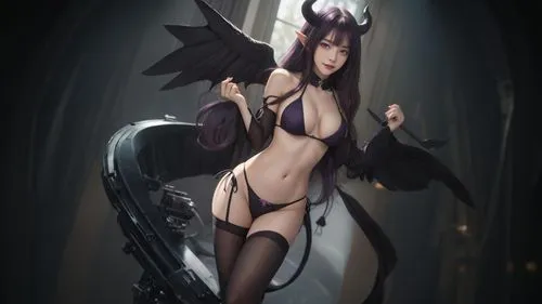 dark elf,tiber riven,dark angel,bat,evil fairy,black angel,fallen angel,gara,dark-type,eris,elza,crow queen,raven girl,venera,sorceress,mezzelune,huntress,dragon li,eve,devil