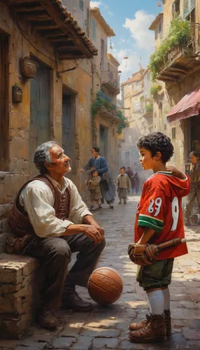 mesoamerican ballgame,football player,italian painter,street football,traditional sport,the pied piper of hamelin,jaffa,souk,touch football (american),national football league,football players,six-man football,game illustration,american football coach,jockey,merchant,eight-man football,world digital painting,orientalism,playing football,Conceptual Art,Oil color,Oil Color 06