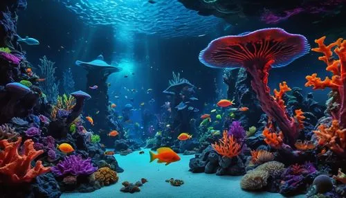 coral reef,underwater background,underwater landscape,under the sea,aquarium,ocean underwater,underwater playground,underwater oasis,underwater world,under sea,sea life underwater,ocean floor,reef tank,deep coral,coral reefs,seaquarium,undersea,deep ocean,deep sea,reef,Conceptual Art,Sci-Fi,Sci-Fi 13