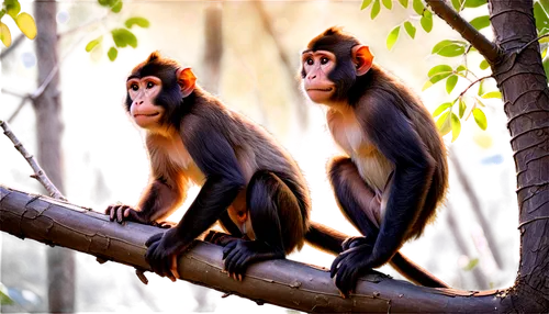 mandrills,macaques,capuchins,primates,monkey family,long tailed macaque,simians,langurs,palaeopropithecus,baboons,barbary macaques,primatologists,mangabey,bonobos,propithecus,macaca,crab-eating macaque,three monkeys,monkeys,monkeys band,Illustration,Japanese style,Japanese Style 06