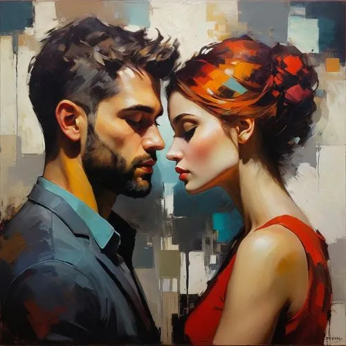 romantic portrait,young couple,amants,amantes,pareja,garamantes,two people,heslov,jasinski,couple,amoureux,donsky,boy and girl,pacitti,couple boy and girl owl,beautiful couple,vintage boy and girl,oil painting on canvas,art painting,jeanneney,Conceptual Art,Oil color,Oil Color 11