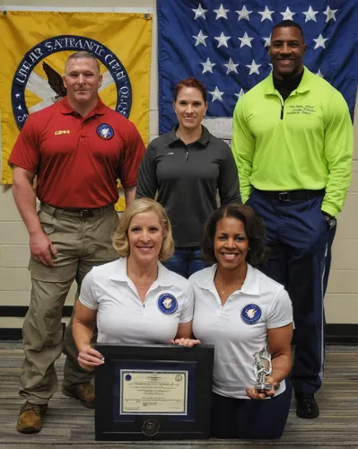 Clockwise from left, Teresa Taylor, Air Force Life Cycle Management Center contract specialist; Capt. Hope Bell, 116th Maintenance Squadron maintenance officer; Debra Ford, Supply Chain Management Squ