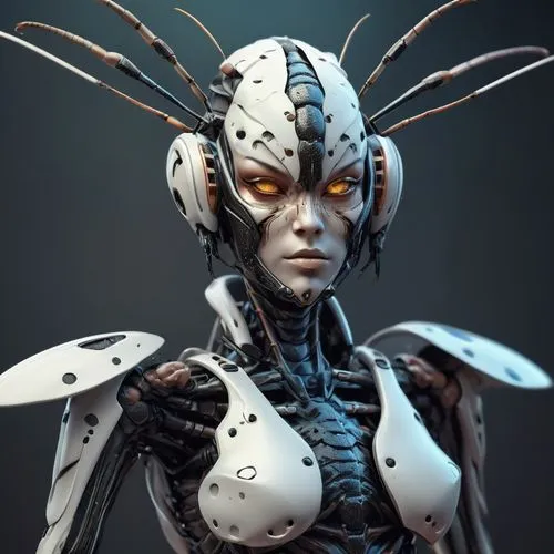 alien warrior,neottia nidus-avis,mantis,3d model,humanoid,cyborg,cybernetics,biomechanical,widowmaker,3d figure,exoskeleton,sculpt,widow,sci fi,sidonia,voodoo woman,eve,allies sculpture,widow spider,model kit