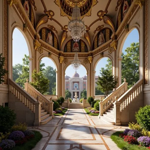 mirogoj,cochere,philbrook,palace garden,peterhof palace,tsarskoye,kykuit,conservatory,marble palace,peterhof,chhatris,bahai,potsdam,palladianism,archly,grandeur,sanssouci,nemacolin,broadmoor,entranceway