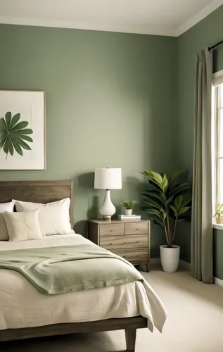 sage green,headboards,cleanup,headboard,guest room,wallcoverings,bedroom,danish room,bedrooms,tropical greens,green living,intensely green hornbeam wallpaper,fromental,green wallpaper,sage color,guest