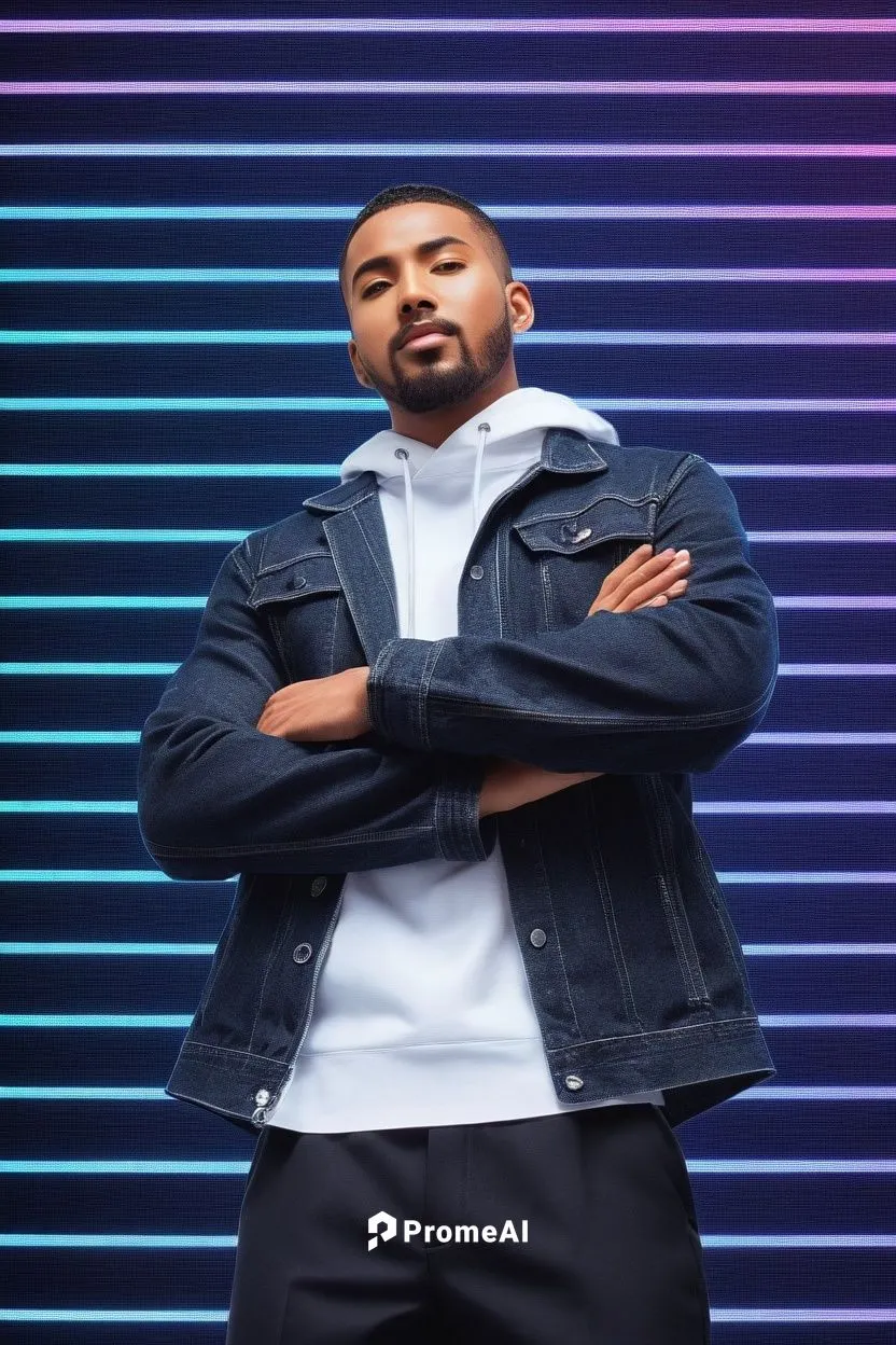 man black,a man standing with his arms crossed in front of an abstract background,nas,timbaland,kokane,daequan,nasir,ndt,Illustration,Japanese style,Japanese Style 04