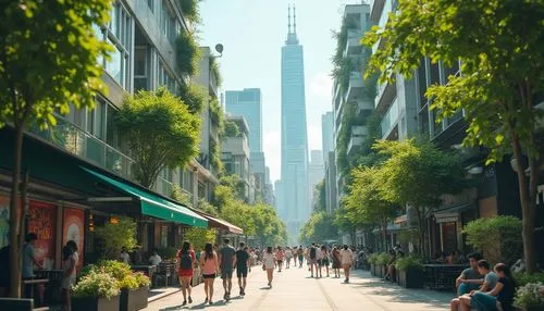 shanghai,guangzhou,lujiazui,shangai,wangfujing,pedestrianized,xujiahui,sanlitun,pudong,shopping street,nanjing,chengdu,hankou,makati,new york streets,taikoo,walkability,tilt shift,shenzen,streetscape,Photography,General,Realistic