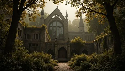 haunted cathedral,witch's house,castle of the corvin,altgeld,ravenloft,gothic church,briarcliff,witch house,haunted castle,maplecroft,hall of the fallen,house in the forest,forest chapel,riftwar,hogwarts,ghost castle,fairy tale castle,nargothrond,neogothic,greystone