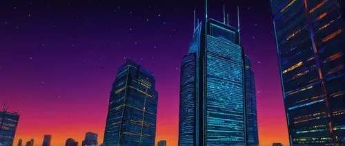 skyscrapers,high-rises,dubai,shanghai,cityscape,skyline,shinjuku,futuristic landscape,skyscraper,city skyline,tokyo city,tall buildings,evening city,the skyscraper,sky city,skycraper,dusk background,cyberpunk,colorful city,city at night,Art,Artistic Painting,Artistic Painting 30