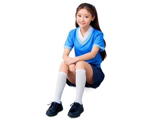 knee-high socks,girl sitting,handong,hyoty,wenjing,youqian,yves,xiuqiong,tomomi,jiaqi,blue background,xuhui,soccer player,kikkawa,zuoyun,yujia,yenny,xiaojie,blue shoes,transparent background,Conceptual Art,Sci-Fi,Sci-Fi 20