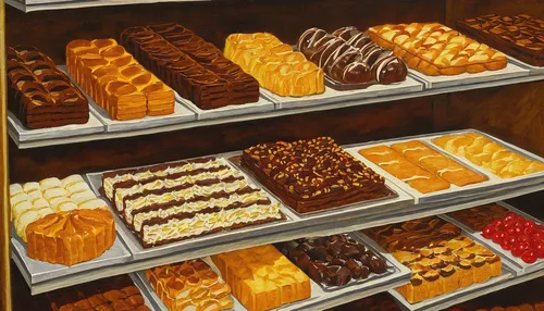 What are the most popular desserts at William Greenberg bakery?,pastries,belgian waffle,sweet pastries,pralines,pastry shop,turrón,liege waffle,bakery products,bakery,wafer cookies,chocolatier,nougat 