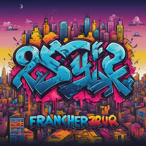 Create a bold and vibrant grafitti font for a lively cityscape.,frankfurt,2016,2015,french digital background,franz,smf,2018,2017,fête,2019,dribbble logo,social logo,suburb,souk,seismic,dribbble,septu