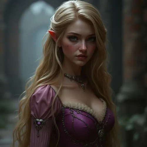 rapunzel,ellinor,elona,violet head elf,elspeth,elven,Photography,General,Realistic