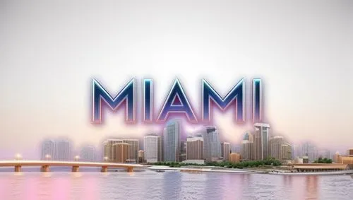 an advertit that reads miami on the water,miami,miamians,hkmiami,miamis,tamiami,wqam