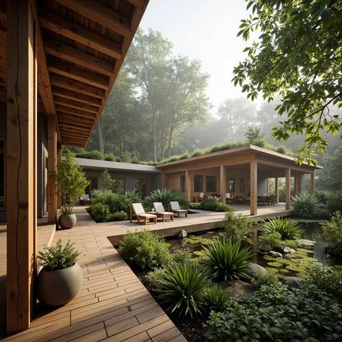 wooden decking,3d rendering,forest house,landscaped,renderings,timber house,summer cottage,render,summer house,pool house,mid century house,chalet,landscape design sydney,sunroom,log home,the cabin in the mountains,renders,wood deck,log cabin,wooden house