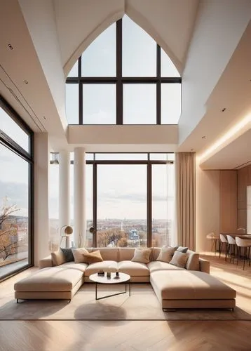 penthouses,modern living room,luxury home interior,loft,sky apartment,interior modern design,living room,livingroom,minotti,great room,modern room,apartment lounge,skylights,modern minimalist lounge,contemporary decor,interior design,modern decor,lofts,family room,modern style,Illustration,Realistic Fantasy,Realistic Fantasy 26