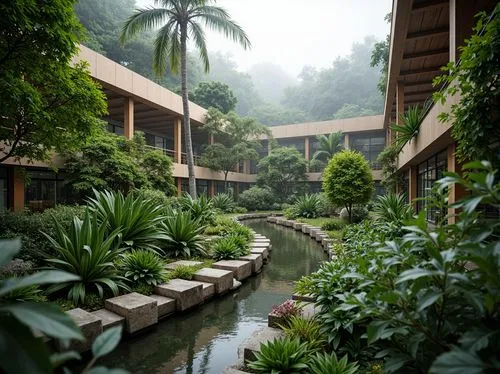 biopolis,gondwanaland,anantara,courtyards,ecovillage,tropical jungle,tambun,atriums,shangrila,oberoi,tropical forest,rainforest,rain forest,rainforests,vietnam,amanresorts,shangri,greenforest,hotel complex,nanyang