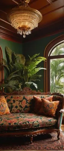 victorian room,ornate room,chaise lounge,sitting room,interior decor,kanaloa,rococo,cabana,hotel lobby,amazonica,water sofa,great room,daybed,shangri,furnishings,vintage wallpaper,interior decoration,reupholstered,casa fuster hotel,interiors,Illustration,Abstract Fantasy,Abstract Fantasy 12