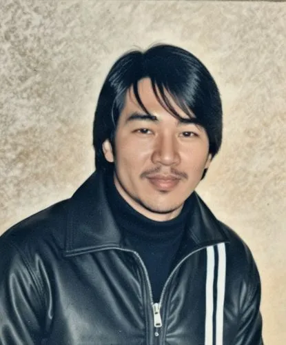 a handsome man ,man in black jacket and black turtle neck sweater with moustache,daesung,samcheok times editor,sarsekbayev,zhiyong,sarsenbayev,akmatbayev