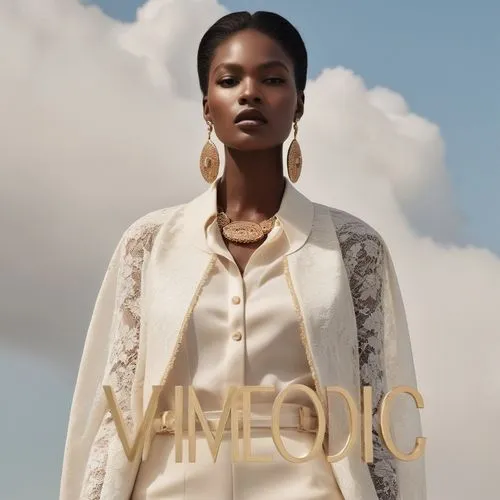 Kadak vision color,8k,a woman wearing a white coat and a pair of earrings,naomie,rwandan,antonioli,amaretto,angolan,bamako,Photography,General,Natural