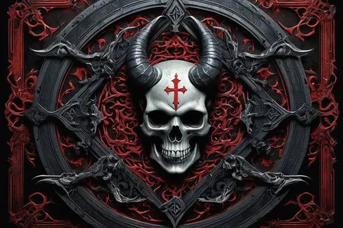 blood icon,devil,skull and cross bones,death god,skull and crossbones,dark art,skull bones,diablo,death angel,death's head,gothic portrait,portal,pagan,skull with crown,trioceros,death head,spawn,death's-head,skulls,occult,Illustration,Realistic Fantasy,Realistic Fantasy 28