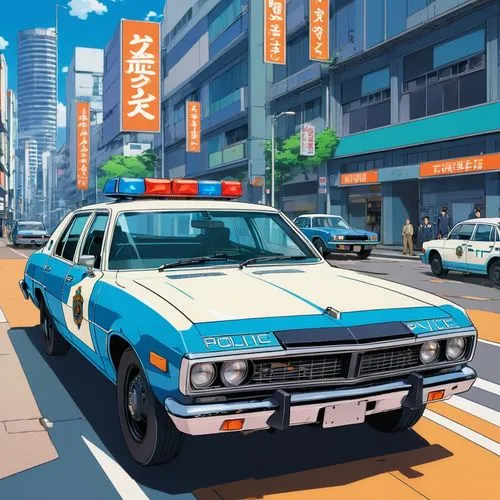 datsun 510,tokyo city,toyota ae85,tokyo,nissan skyline,police car,patrol cars,police cars,shinjuku,toyota corolla,ford granada,mitsubishi galant,ford fairlane crown victoria skyliner,sheriff car,retro vehicle,ford ltd crown victoria,japan,toyota corolla e120,toyota corolla e100,chevrolet opala,Illustration,Japanese style,Japanese Style 03