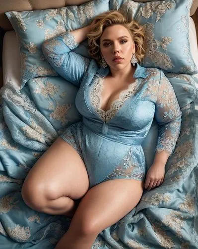 plus-size model,plus-size,gordita,woman on bed,plus-sized,cinderella,caracalla,girl in bed,bed,woman laying down,blue pillow,pajamas,fat,bergenie,elsa,la nascita di venere,vogue,pjs,baby blue,winterblueher,Conceptual Art,Fantasy,Fantasy 15