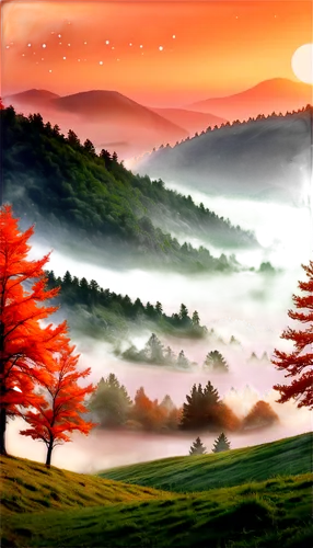 landscape background,autumn background,autumn landscape,autumn mountains,mountain scene,mountain landscape,foggy landscape,forest landscape,nature background,mountainous landscape,fall landscape,fantasy landscape,cartoon video game background,watercolor background,landscape,mushroom landscape,alpine landscape,nature landscape,autumn scenery,autumn fog,Conceptual Art,Sci-Fi,Sci-Fi 30