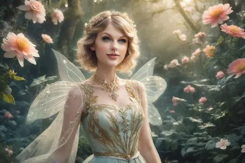 taylor swift headshot,fairy queen,enchanting,faerie,fairy,flower fairy,enchanted,fairy dust,garden fairy,fairy forest,ballerina in the woods,faery,little girl fairy,fairytales,enchanted forest,fairyta