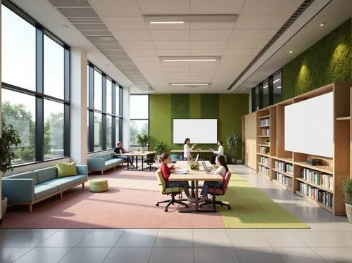 school design,study room,staffroom,modern office,lecture room,oclc,daylighting,boroughmuir,hallward,university library,reading room,collaboratory,classrooms,offices,technion,gensler,oticon,kinsolving,children's interior,deloitte