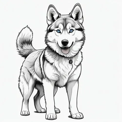 aleu,balto,malamute,atka,huskie,kenai,Illustration,Japanese style,Japanese Style 04