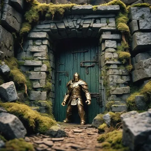 nargothrond,labyrinthian,skaar,the door,thranx,warden,halvdan,pilgrimage,lotronex,iron door,metallic door,valhalla,arthedain,gold wall,tunheim,glorfindel,riftwar,diorama,threshhold,stone man,Unique,3D,Garage Kits