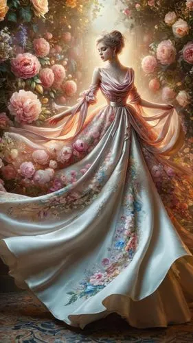 cinderella,quinceanera,ball gown,ballgown,quinceaneras,girl in a long dress,fantasy picture,principessa,girl in flowers,splendor of flowers,bridal dress,ballgowns,rosa 'the fairy,floral background,wed