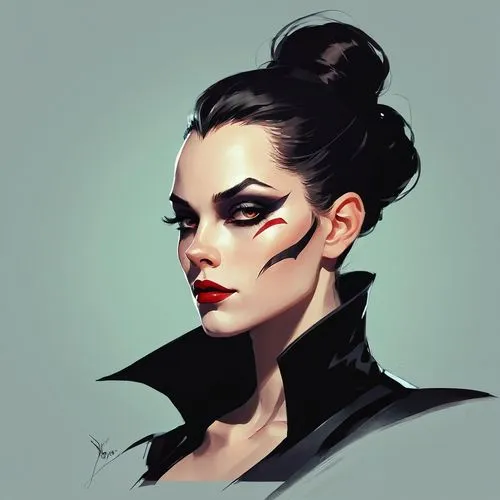 widow,vampire lady,vampire woman,widowmaker,catwoman,vampira,goth woman,widow flower,moody portrait,fantasy portrait,scarlet witch,black swan,femme fatale,widow spider,evil woman,harley,vampire,bloned portrait,digital painting,stylised,Conceptual Art,Fantasy,Fantasy 06