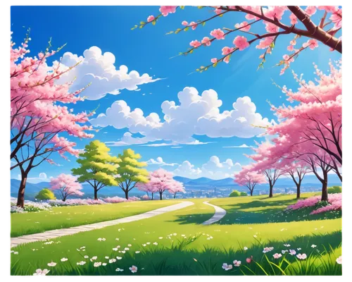 japanese sakura background,spring background,sakura background,springtime background,landscape background,sakura trees,spring leaf background,background vector,japanese floral background,sakura tree,nature background,cherry trees,flower background,blooming trees,spring blossoms,hanami,spring blossom,cherry blossoms,the cherry blossoms,floral background,Illustration,Japanese style,Japanese Style 07