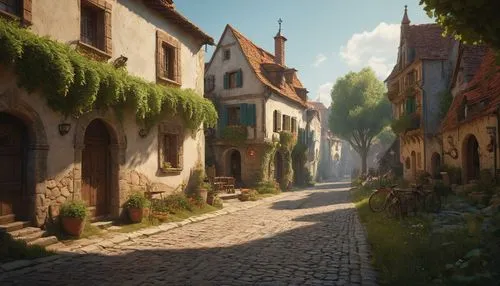 medieval street,medieval town,knight village,cobblestone,old linden alley,the cobbled streets,the old town,old town,medieval,narrow street,transylvania,old city,cobblestones,old village,jockgrim old town,village street,escher village,old quarter,aurora village,alpine village,Photography,General,Cinematic