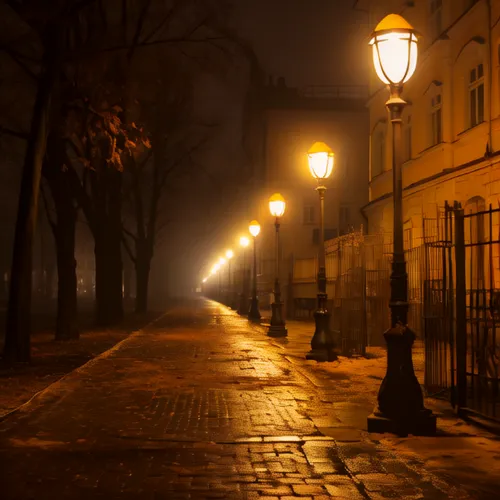 street lamps,street lights,gas lamp,street lamp,iron street lamp,night image,streetlamp,streetlight,street light,outdoor street light,the cobbled streets,night scene,light of night,saint petersburg,dense fog,night photograph,st petersburg,lamplighter,saintpetersburg,cobblestones