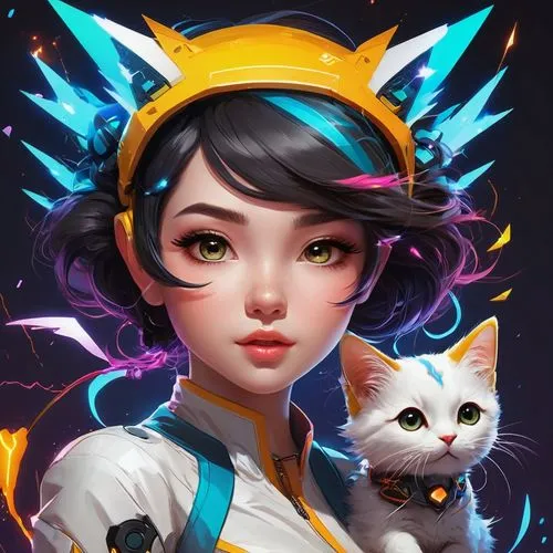 kittani,zhixue,kitka,cat vector,puxi,chengjie,miko,morgana,kitsune,suri,tracer,evie,catterns,jiwan,yujie,transistor,fantasy portrait,custom portrait,xiaomei,lijie,Conceptual Art,Oil color,Oil Color 07