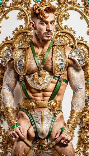 faun,bacchus,harnessed,harness,rococo,michelangelo,minotaur,male model,rope daddy,adonis,narcissus,poseidon,baroque,throne,male elf,male ballet dancer,hanuman,fuller's london pride,vestment,gardener